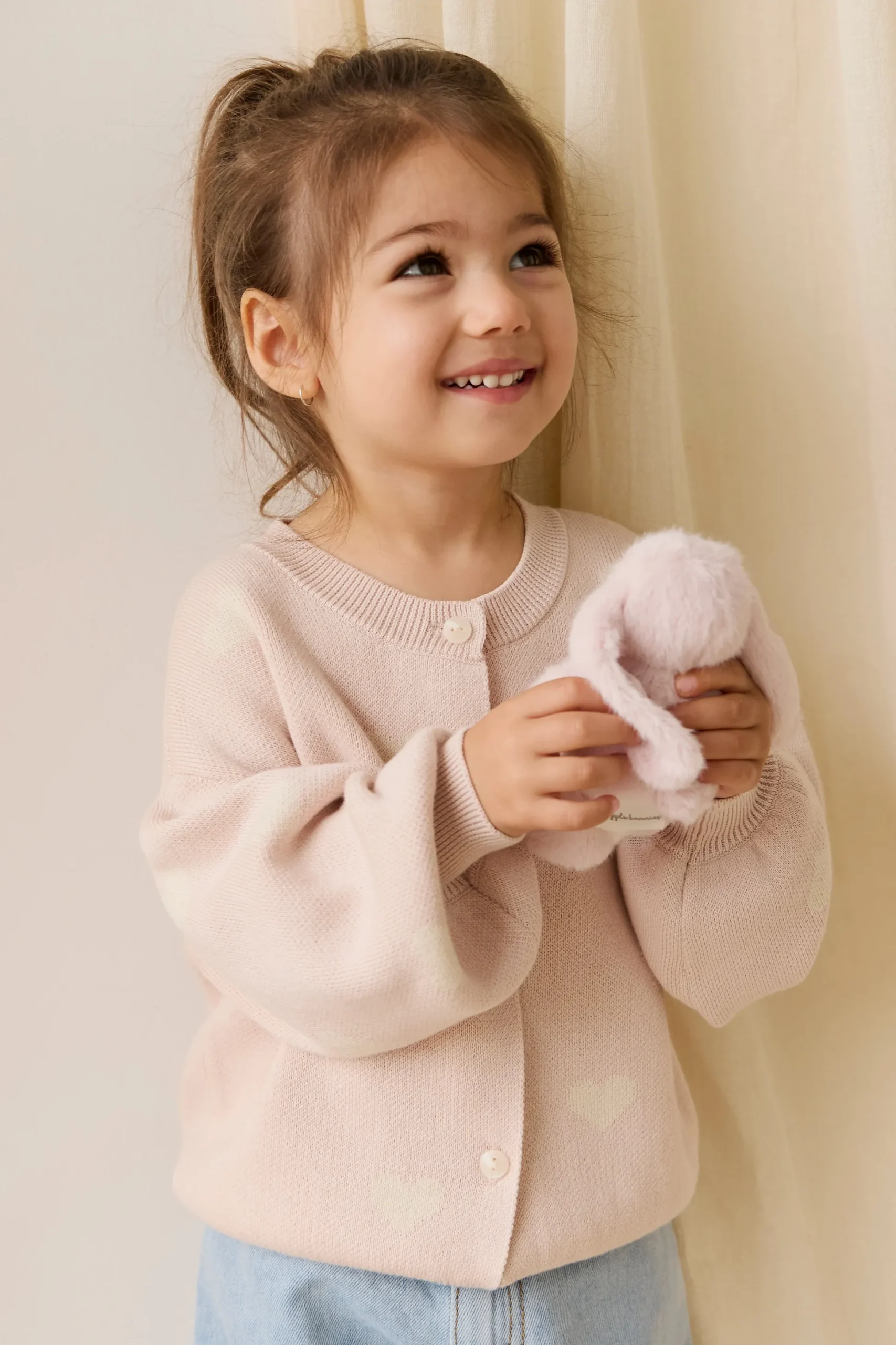 Kayla Cardigan - Kylie Heart Jacquard Morganite