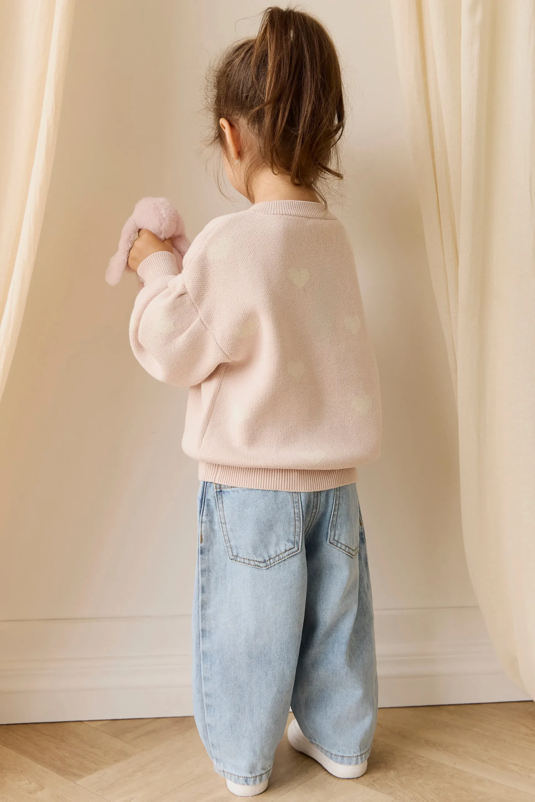 Kayla Cardigan - Kylie Heart Jacquard Morganite