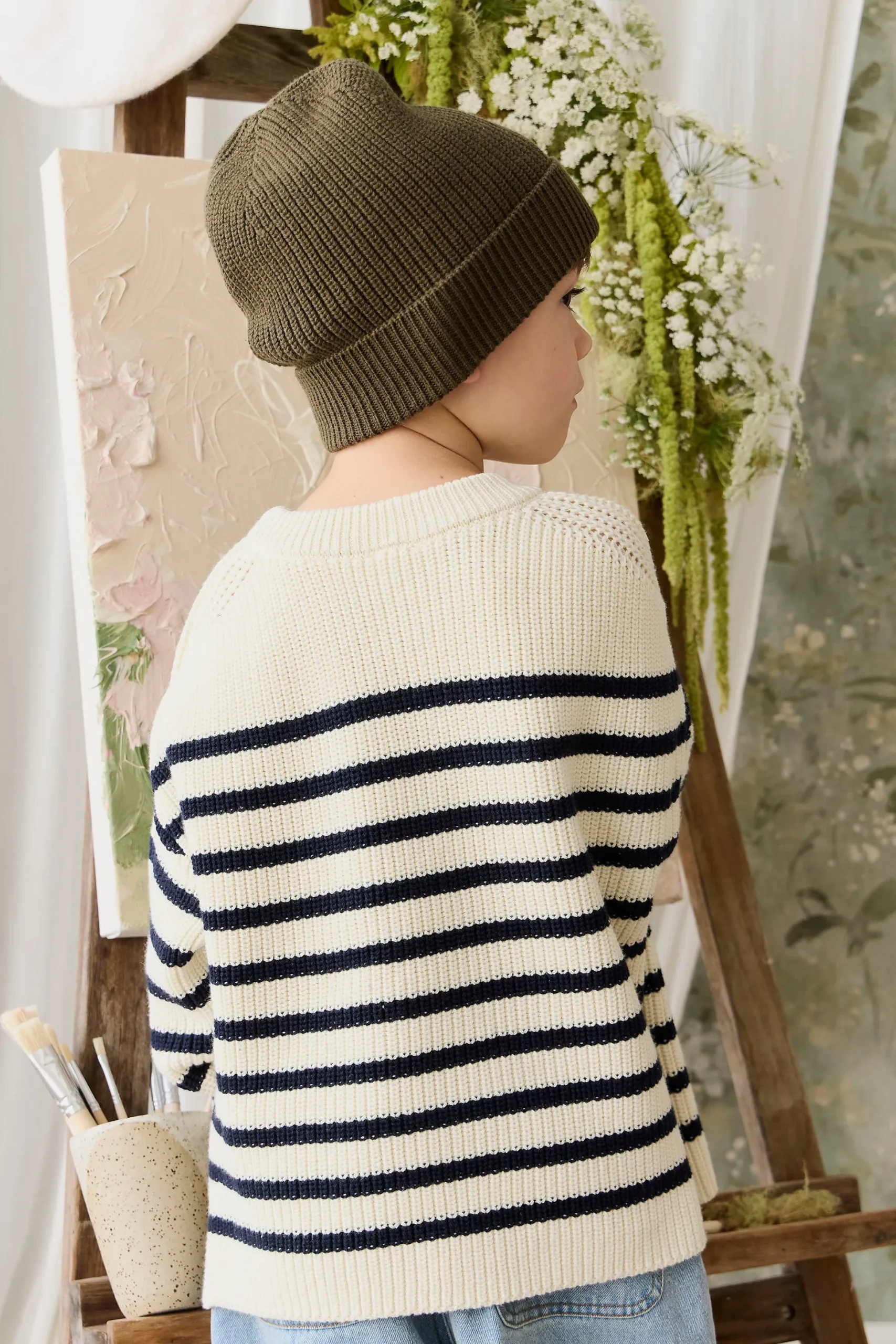 Lawrence Knit Jumper - Lawrence Stripe Cloud/Eclipse