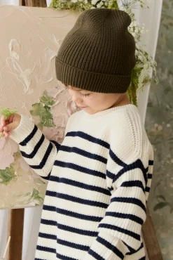 Lawrence Knit Jumper - Lawrence Stripe Cloud/Eclipse