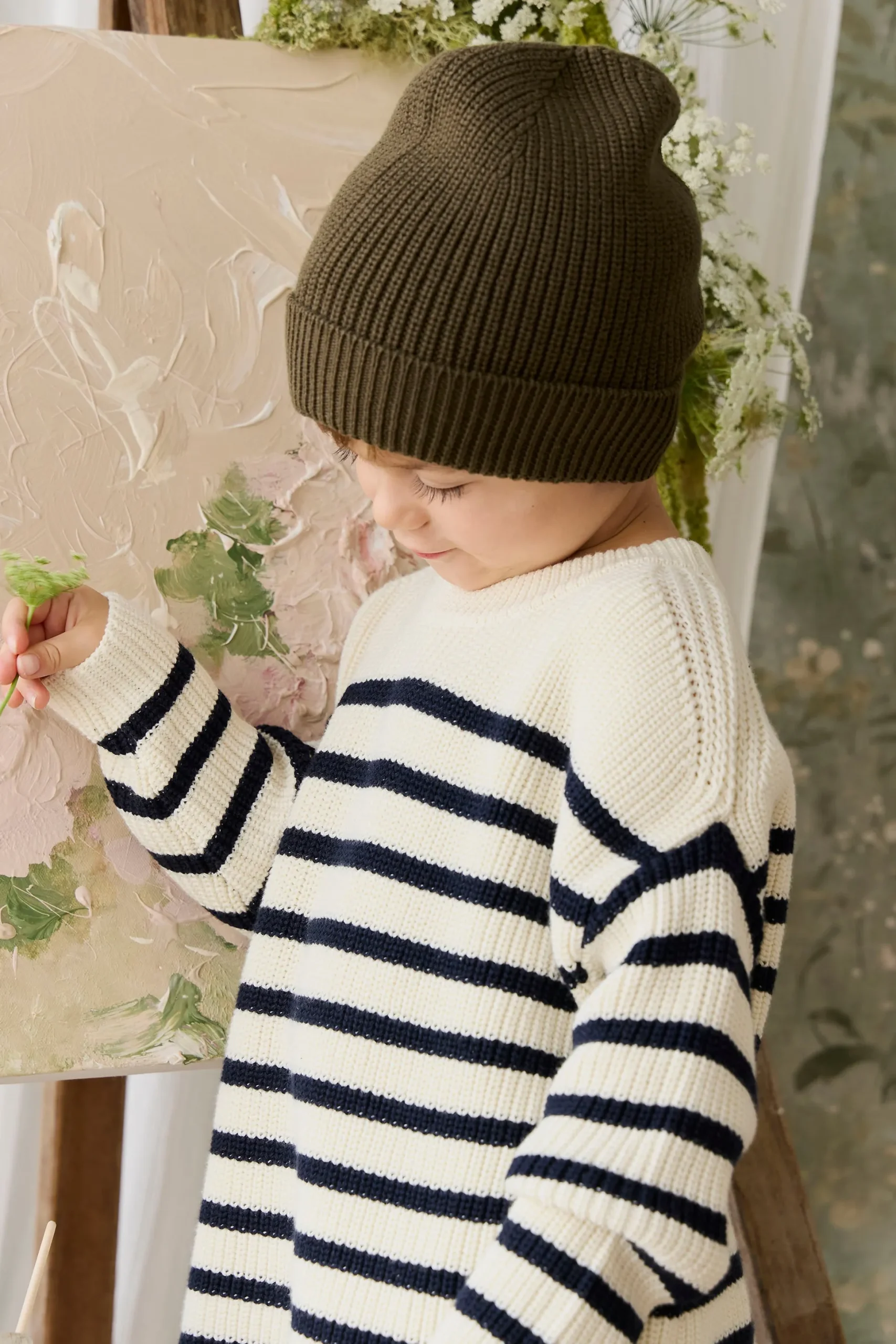 Lawrence Knit Jumper - Lawrence Stripe Cloud/Eclipse