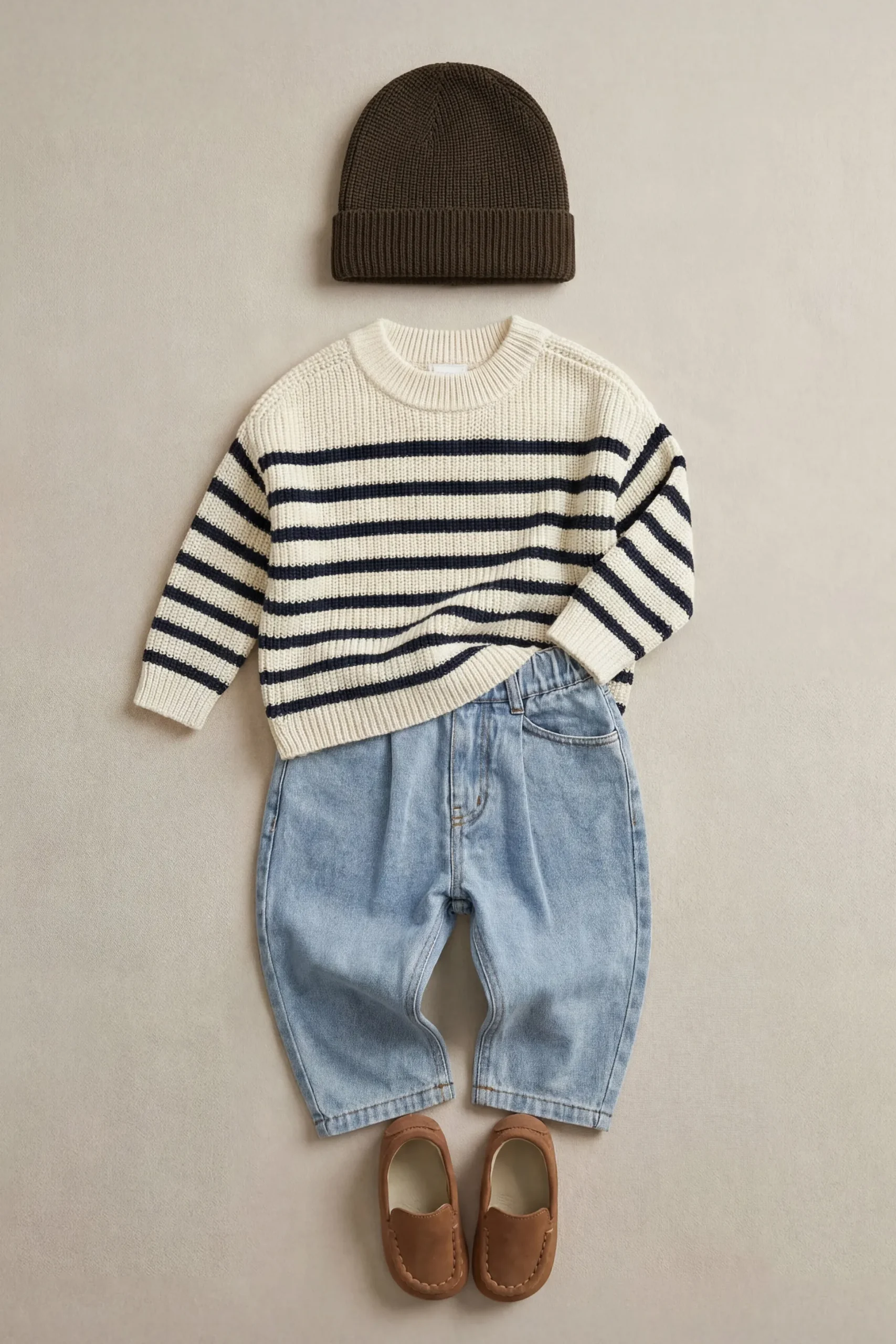 Lawrence Knit Jumper - Lawrence Stripe Cloud/Eclipse