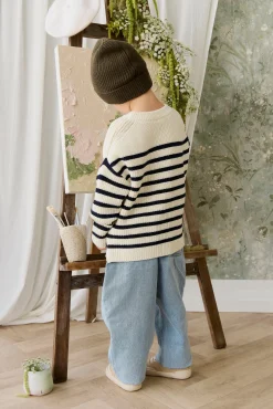 Lawrence Knit Jumper - Lawrence Stripe Cloud/Eclipse