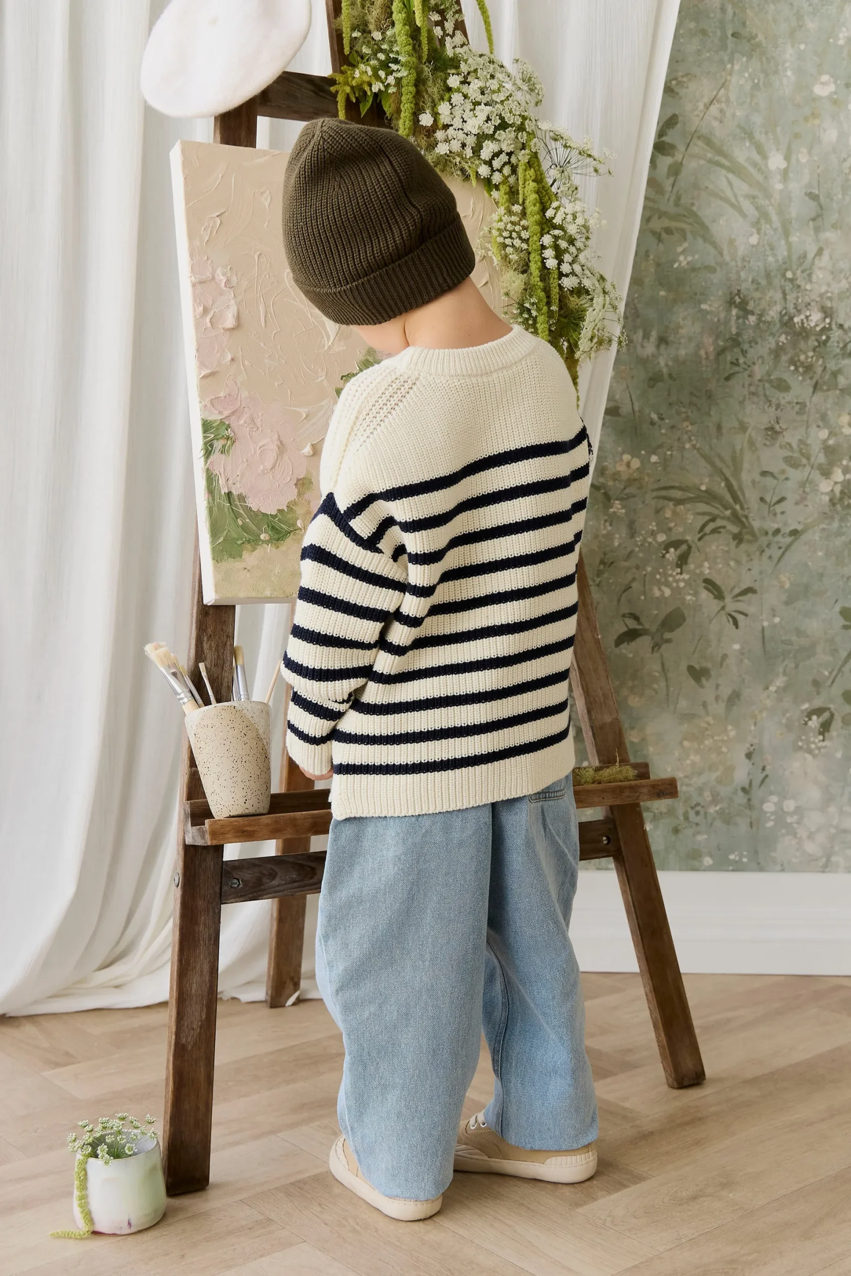 Lawrence Knit Jumper - Lawrence Stripe Cloud/Eclipse