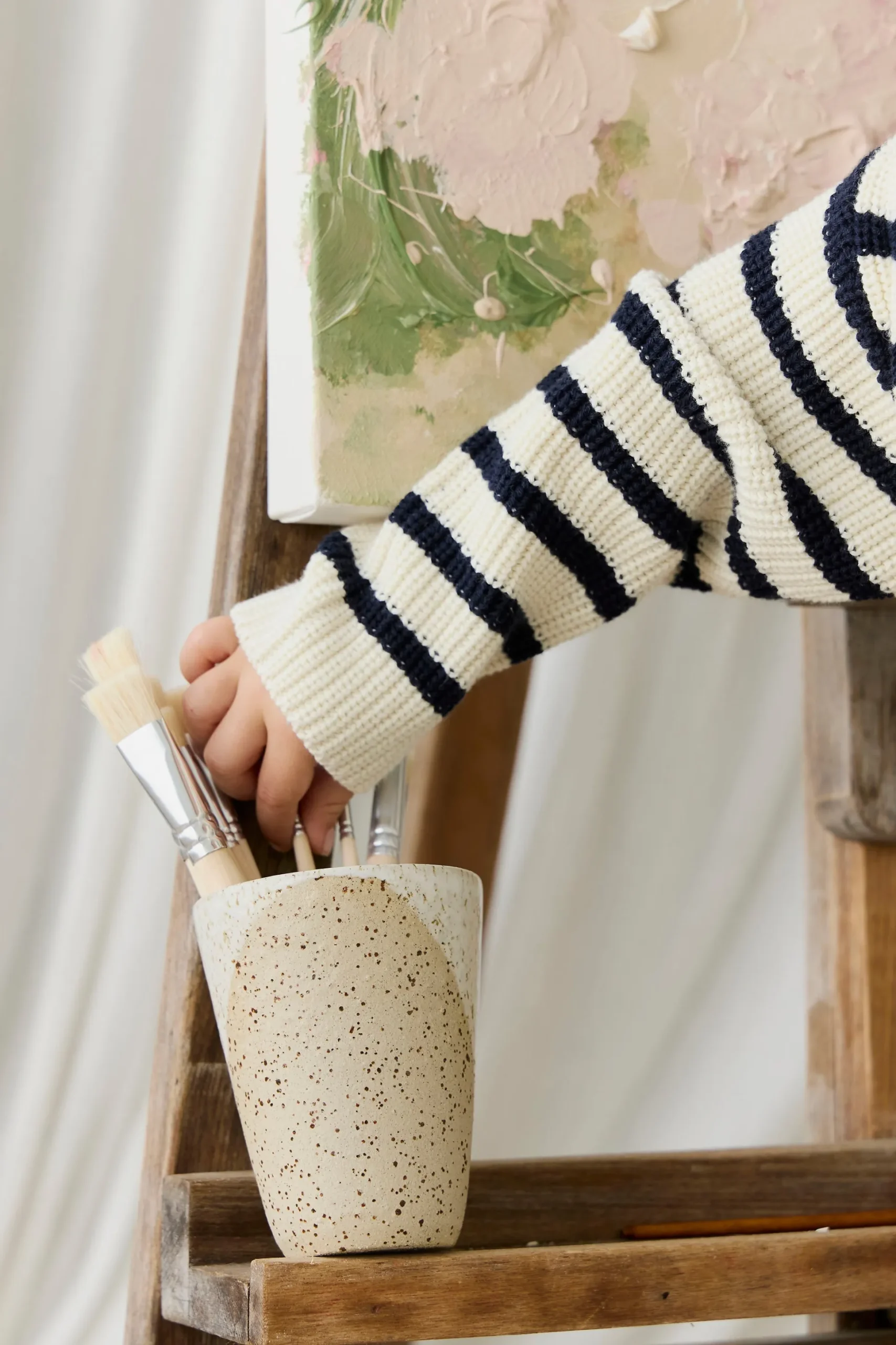 Lawrence Knit Jumper - Lawrence Stripe Cloud/Eclipse