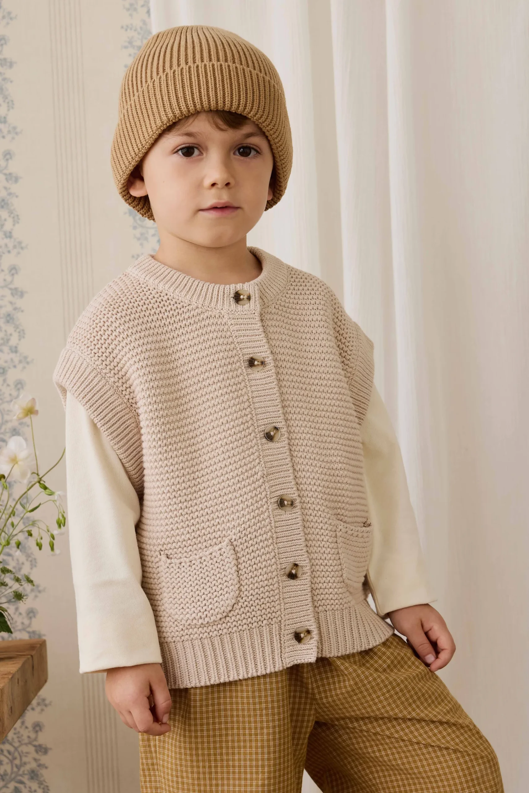 Leon Knit Beanie - Tawny Brown