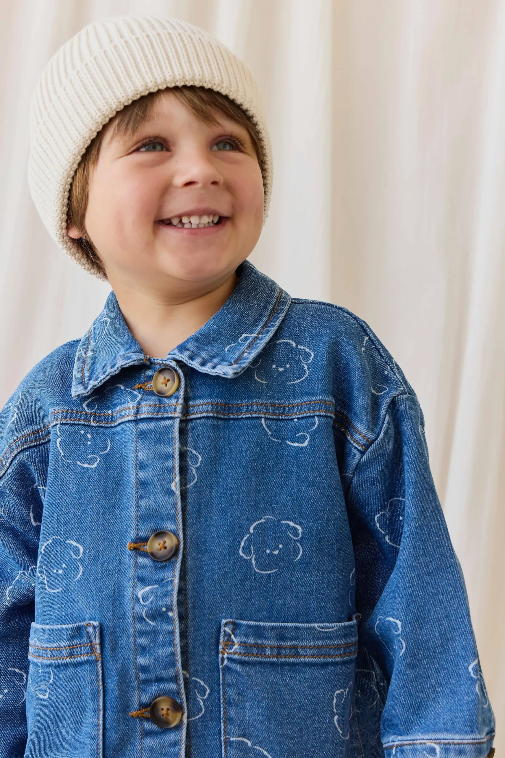 Leon Knitted Beanie-Vanilla