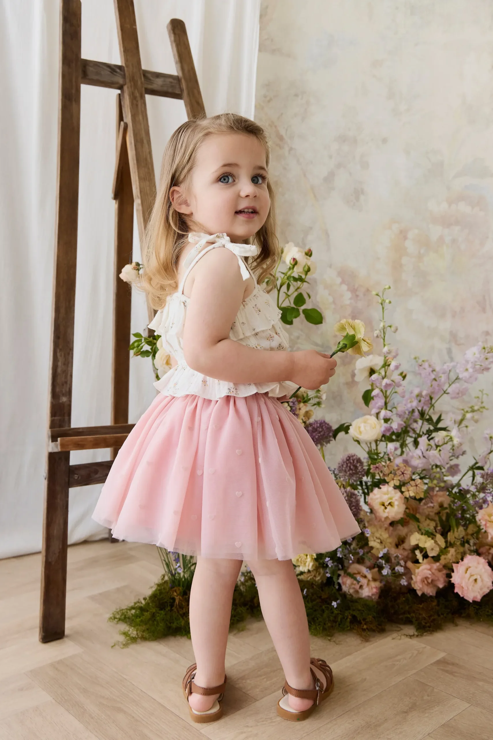 Lottie Skirt - Petite Heart Carnation