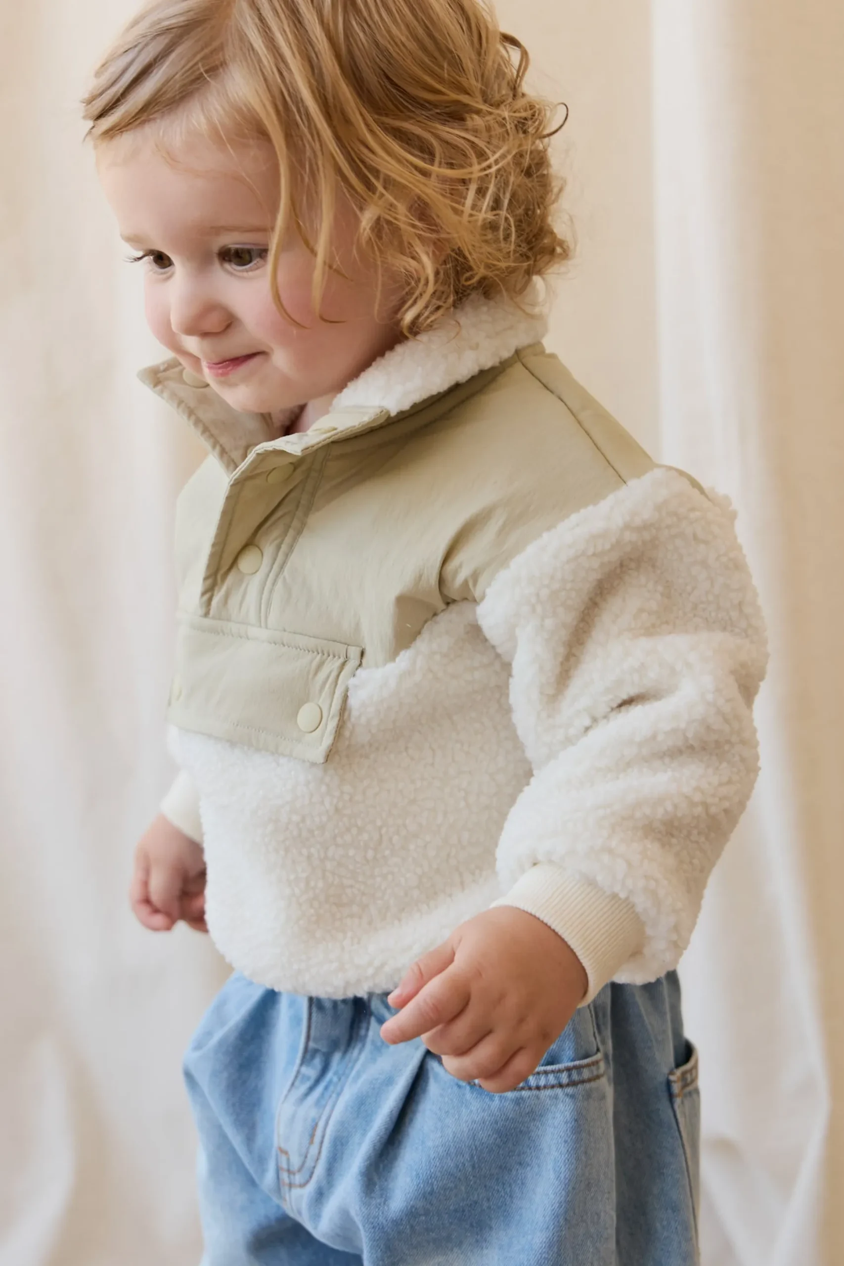 Mackenzie Sherpa Top - Natural/Sandy Brown