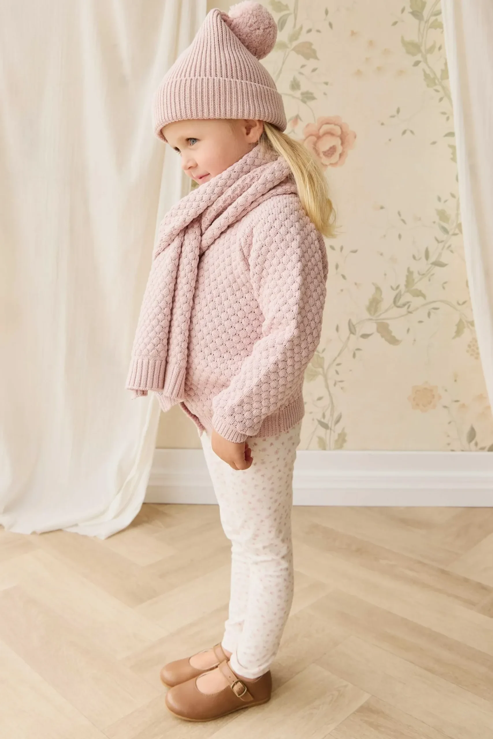 Maple Scarf - Pastel Pink Marle