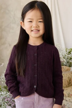 Maxine Knitted Cardigan - Blackcurrant