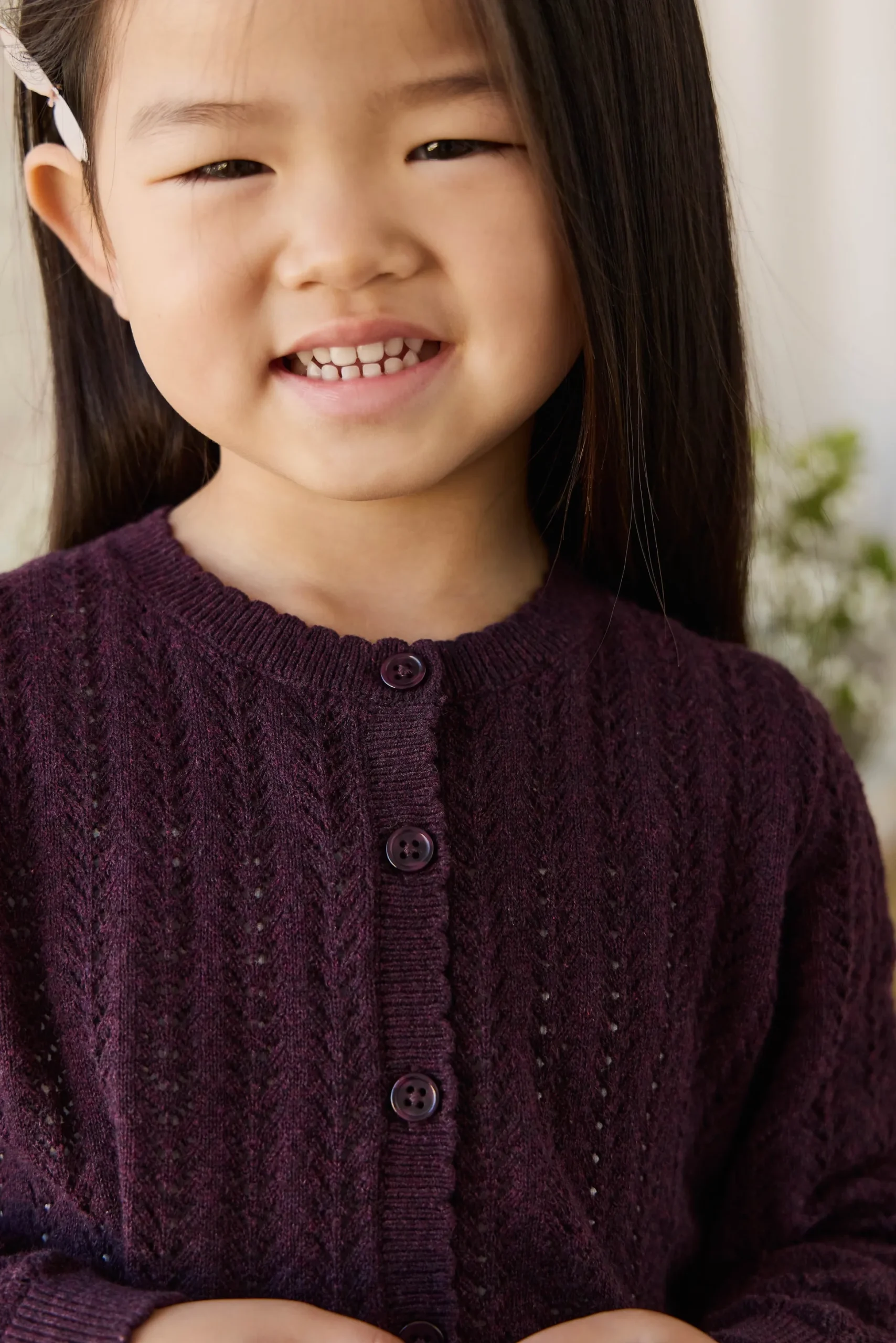 Maxine Knitted Cardigan - Blackcurrant