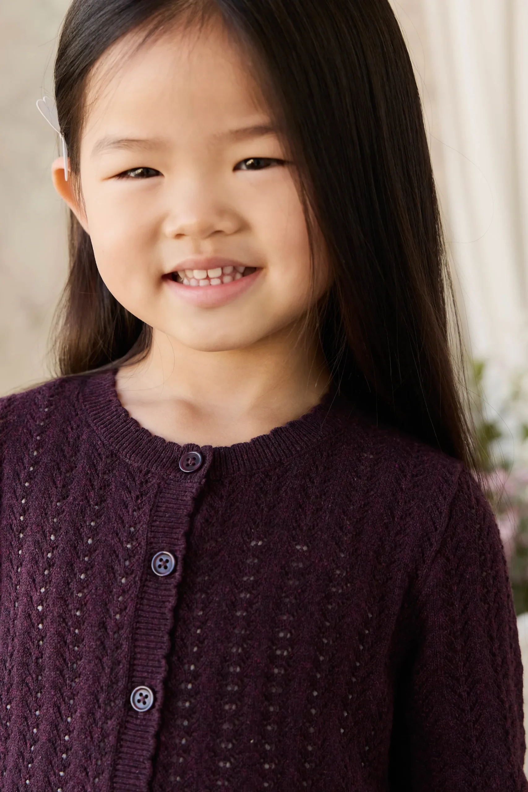 Maxine Knitted Cardigan - Blackcurrant