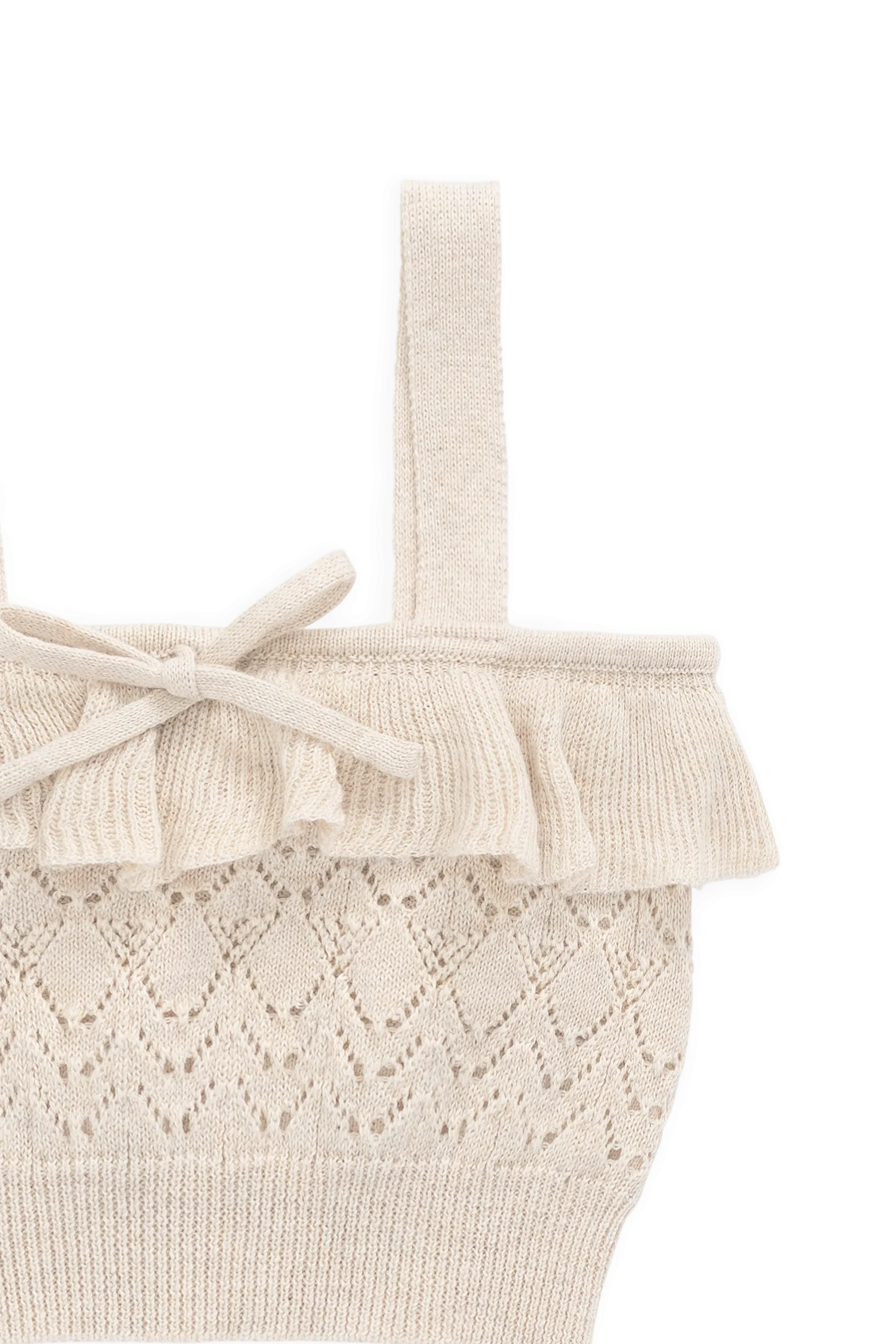 Melanie Top - Light Oatmeal Marle