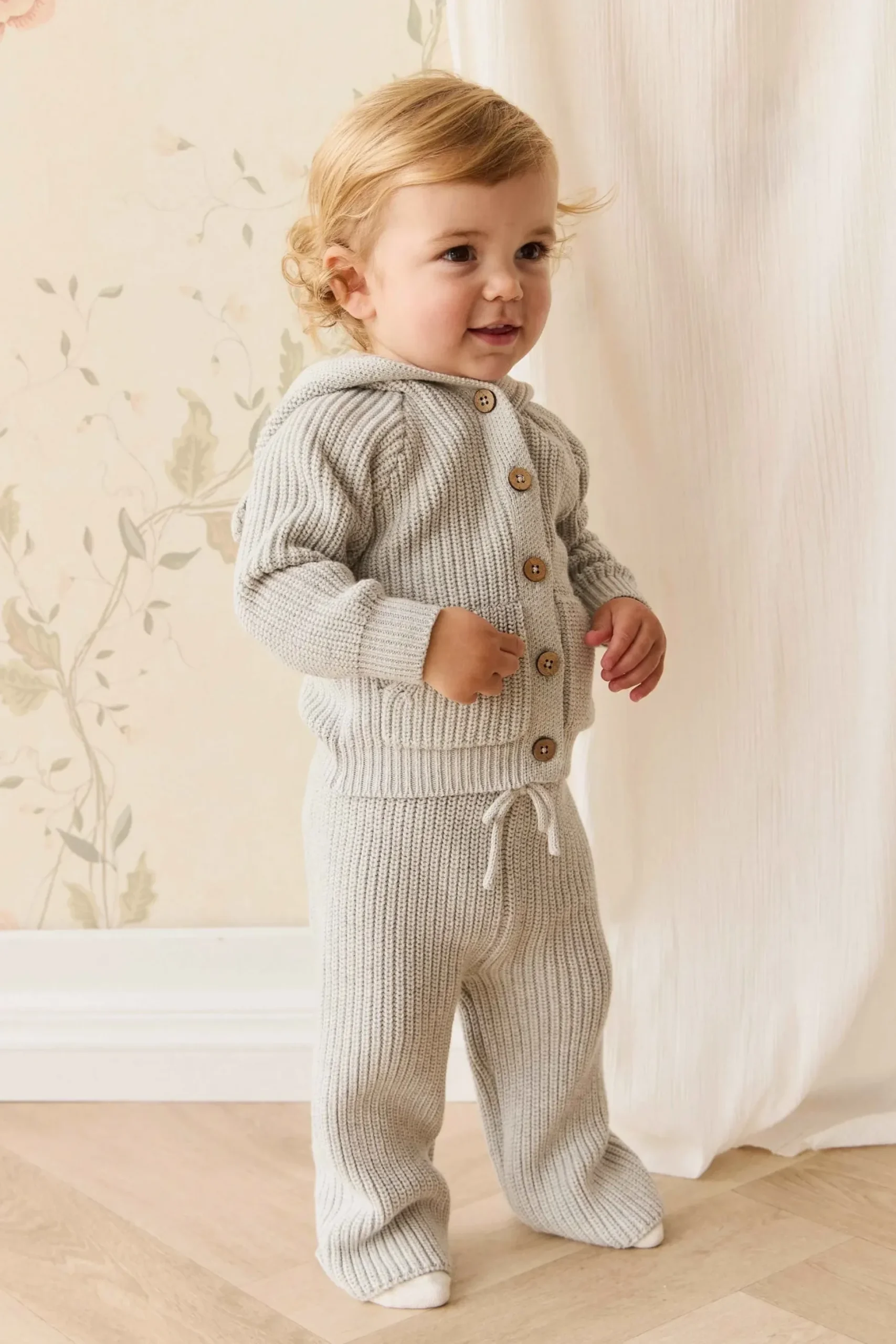 OG Morgan Knit Pant - Light Grey Marle