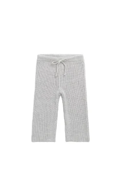 OG Morgan Knit Pant - Light Grey Marle