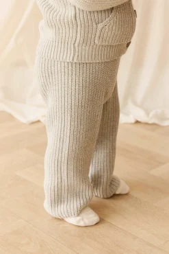 OG Morgan Knit Pant - Light Grey Marle