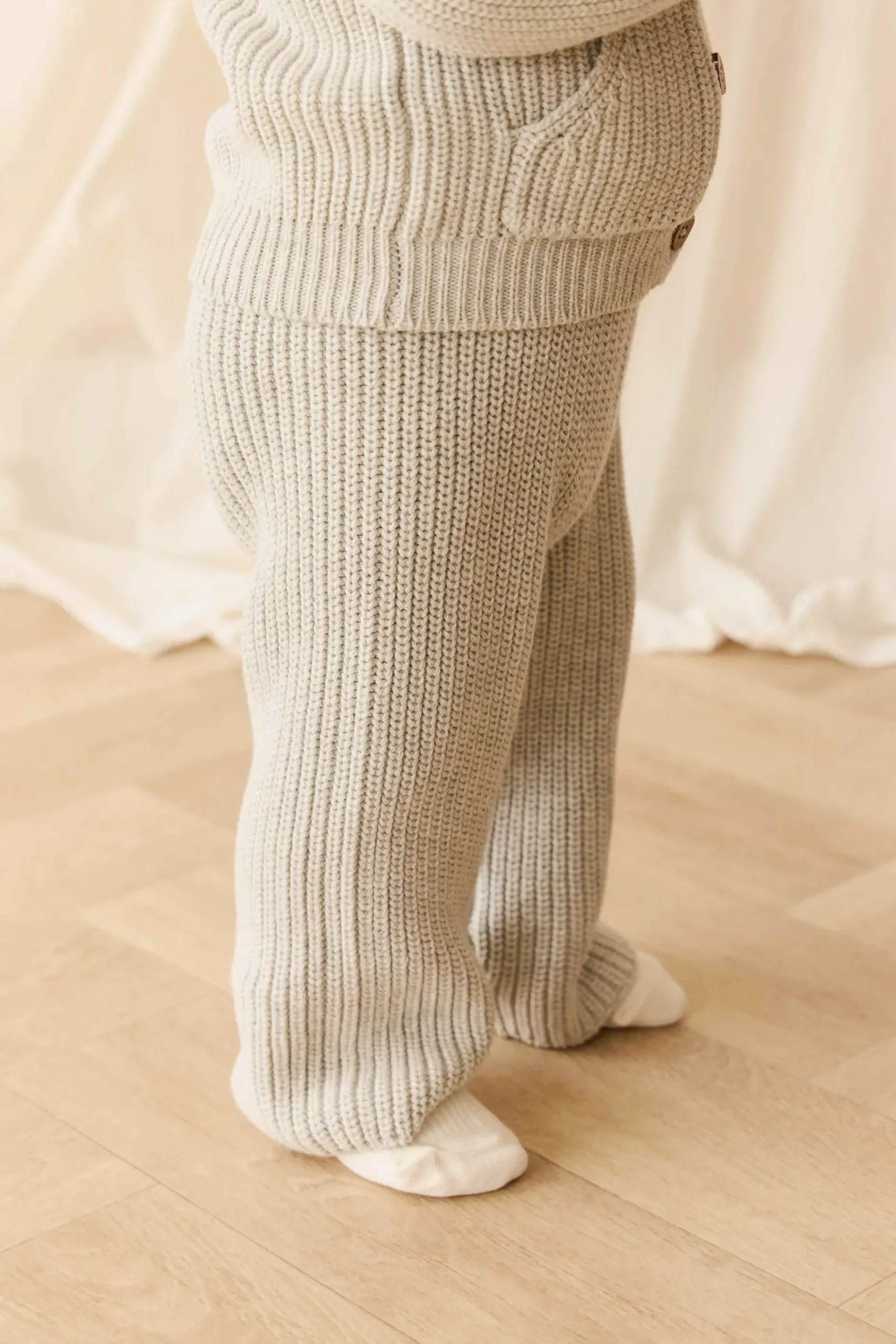 OG Morgan Knit Pant - Light Grey Marle