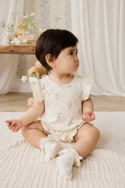 Organic Cotton Adrienne Playsuit - Josepha Egret Small
