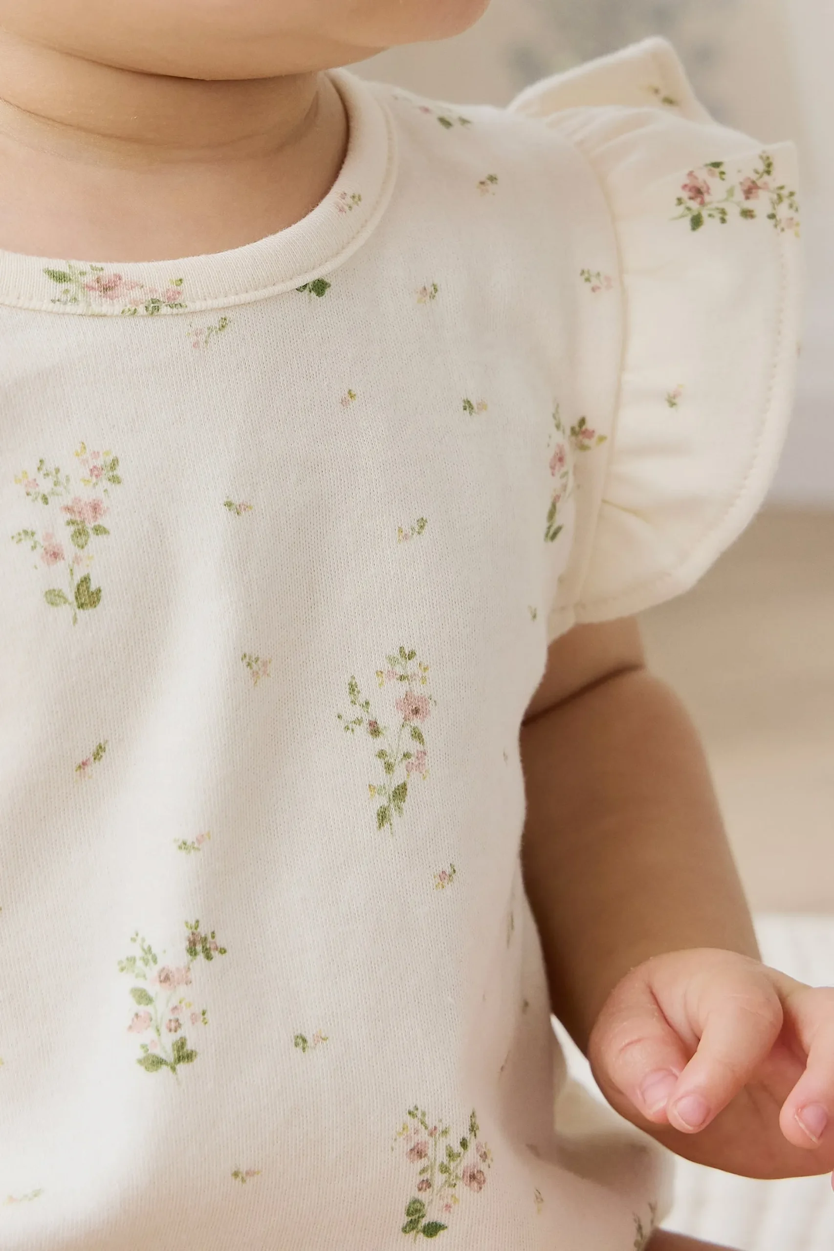 Organic Cotton Adrienne Playsuit - Josepha Egret Small