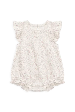 Organic Cotton Adrienne Playsuit - Posy Milk