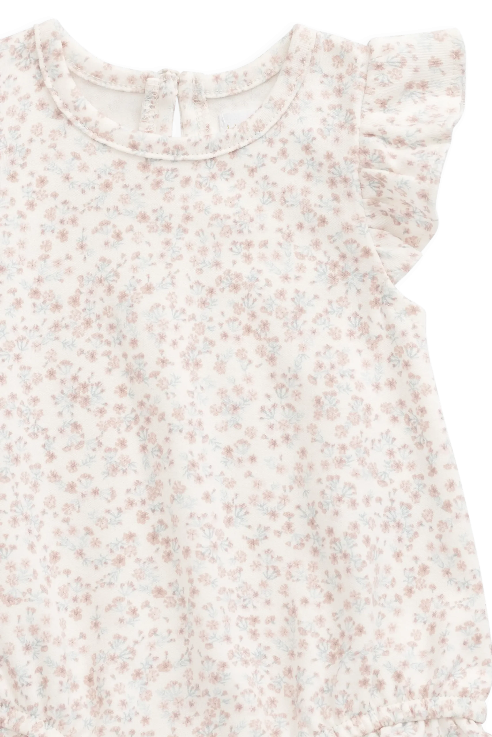 Organic Cotton Adrienne Playsuit - Posy Milk