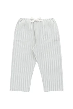 Organic Cotton Albie Pant - Variegated Stripe Shoreline