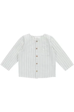 Organic Cotton Albie Top - Variegated Stripe Shoreline