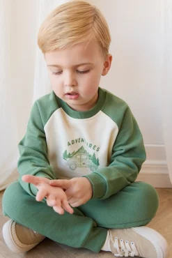 Organic Cotton Alden Sweatshirt - Adventure Buggy Snow Pea