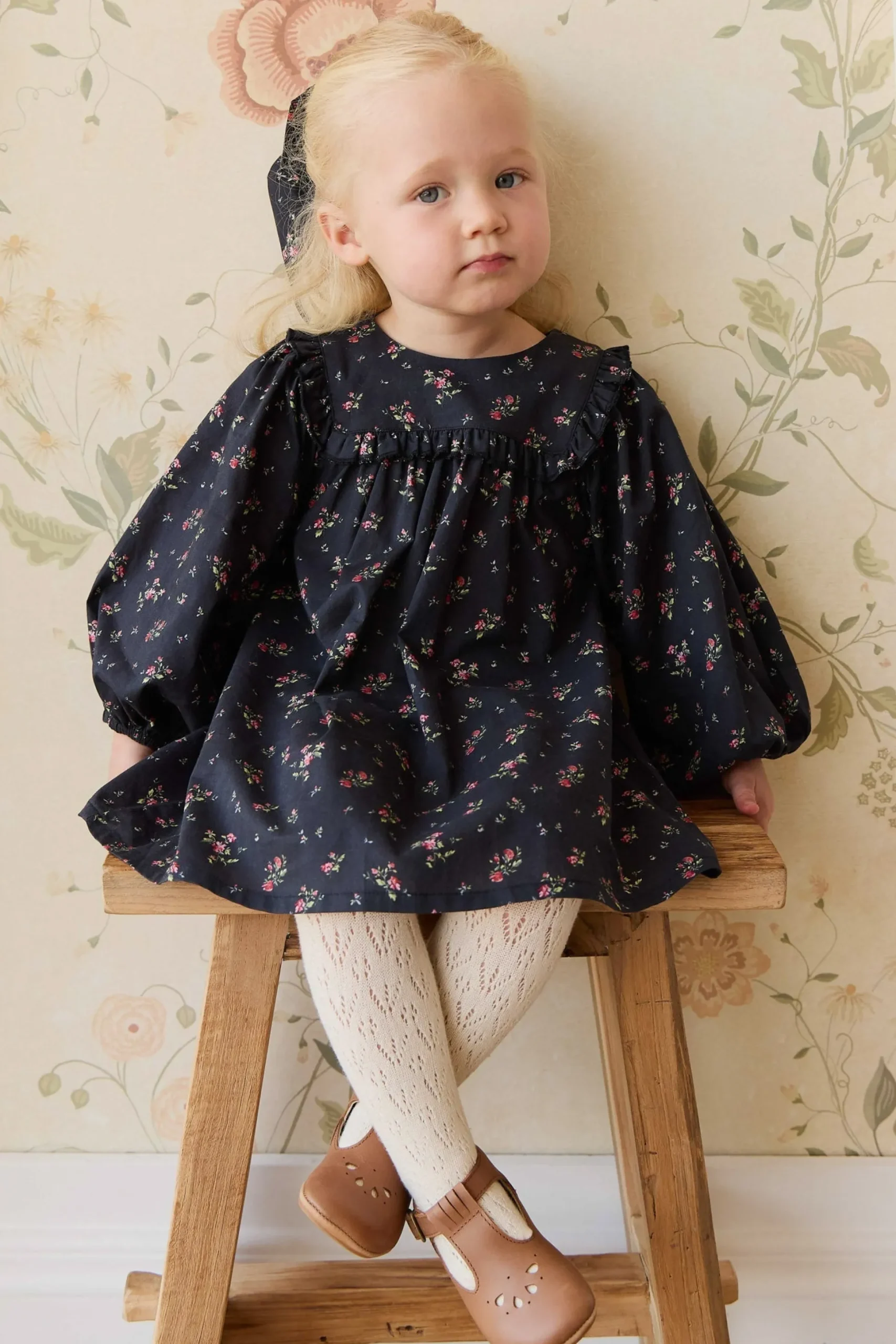 Organic Cotton Amira Dress - Bianca Noir