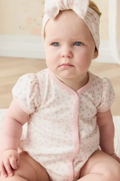 Organic Cotton Antoinette Playsuit - Victoria Blush