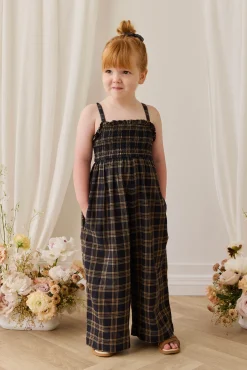 Organic Cotton Arabella Jumpsuit - Woodland Check