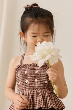 Organic Cotton Auden Top - Cinnamon Gingham