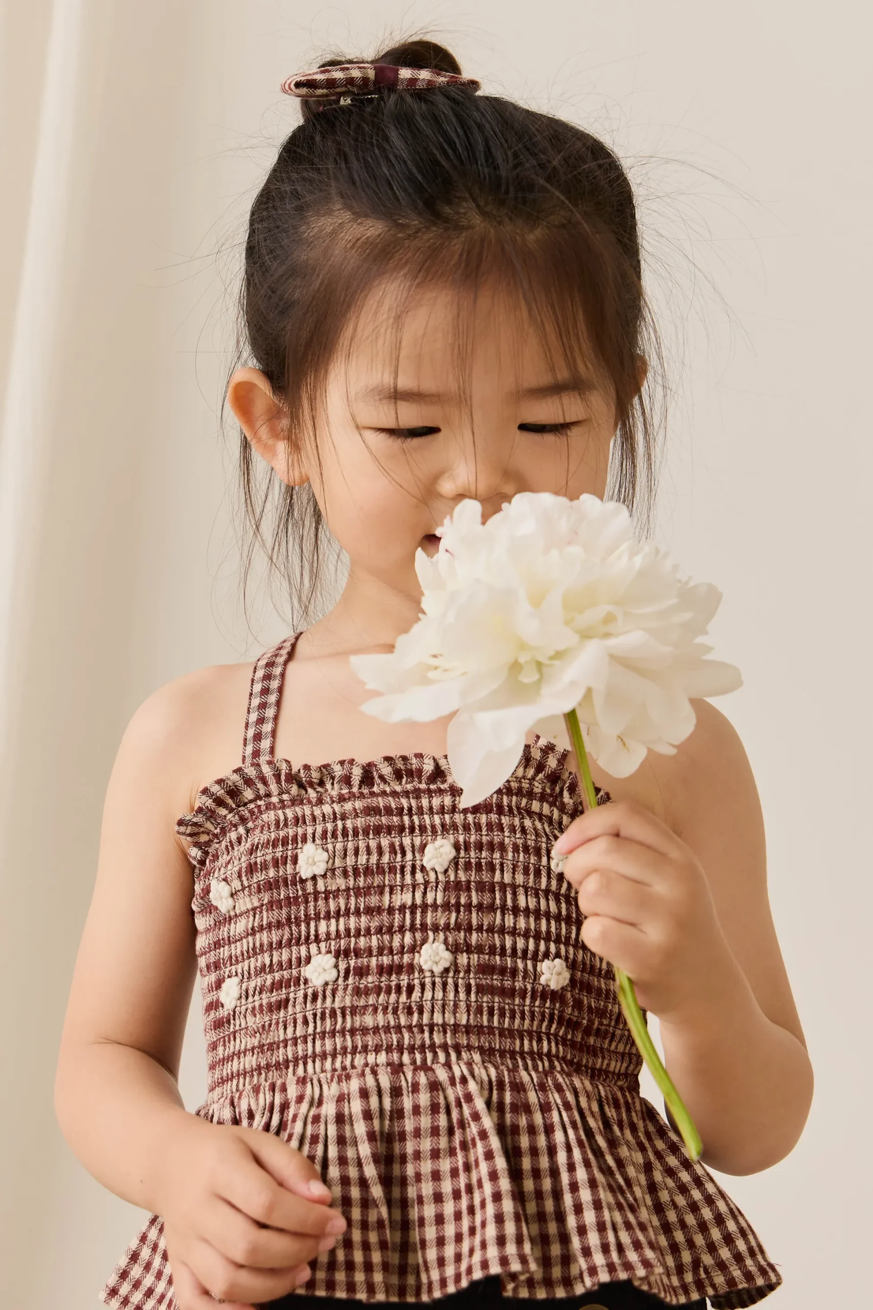 Organic Cotton Auden Top - Cinnamon Gingham