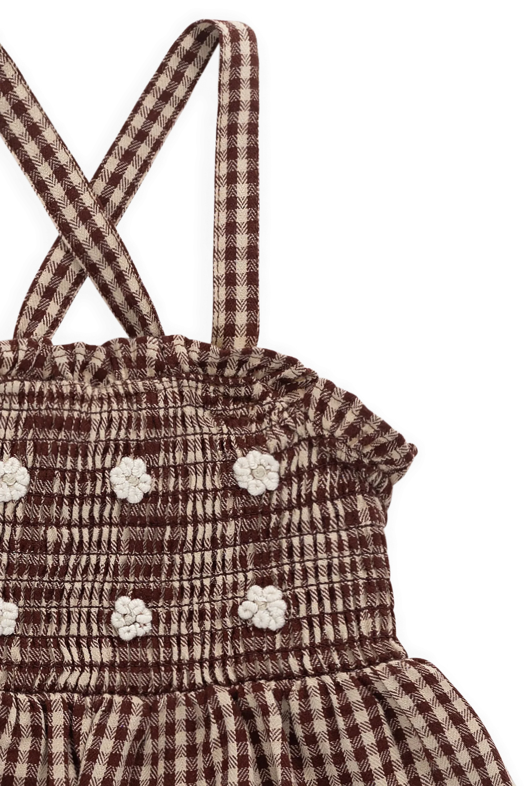 Organic Cotton Auden Top - Cinnamon Gingham