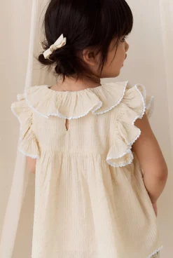 Organic Cotton Banks Blouse-Parchment
