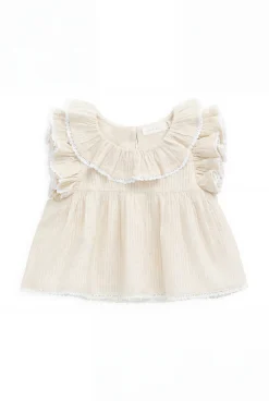 Organic Cotton Banks Blouse-Parchment