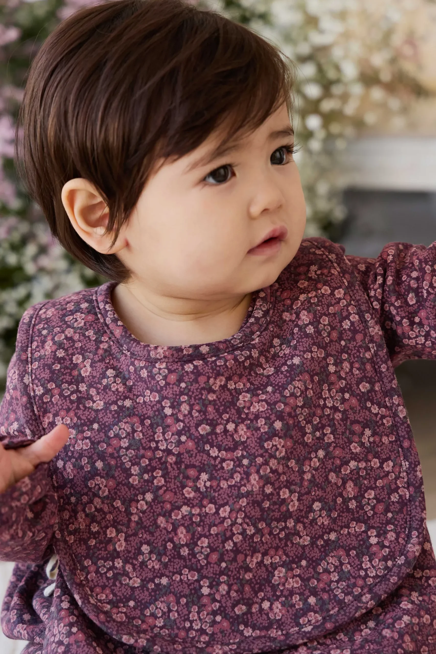Organic Cotton Bib - Fig Floral