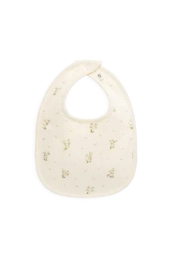 Organic Cotton Bib - Josepha Egret Small