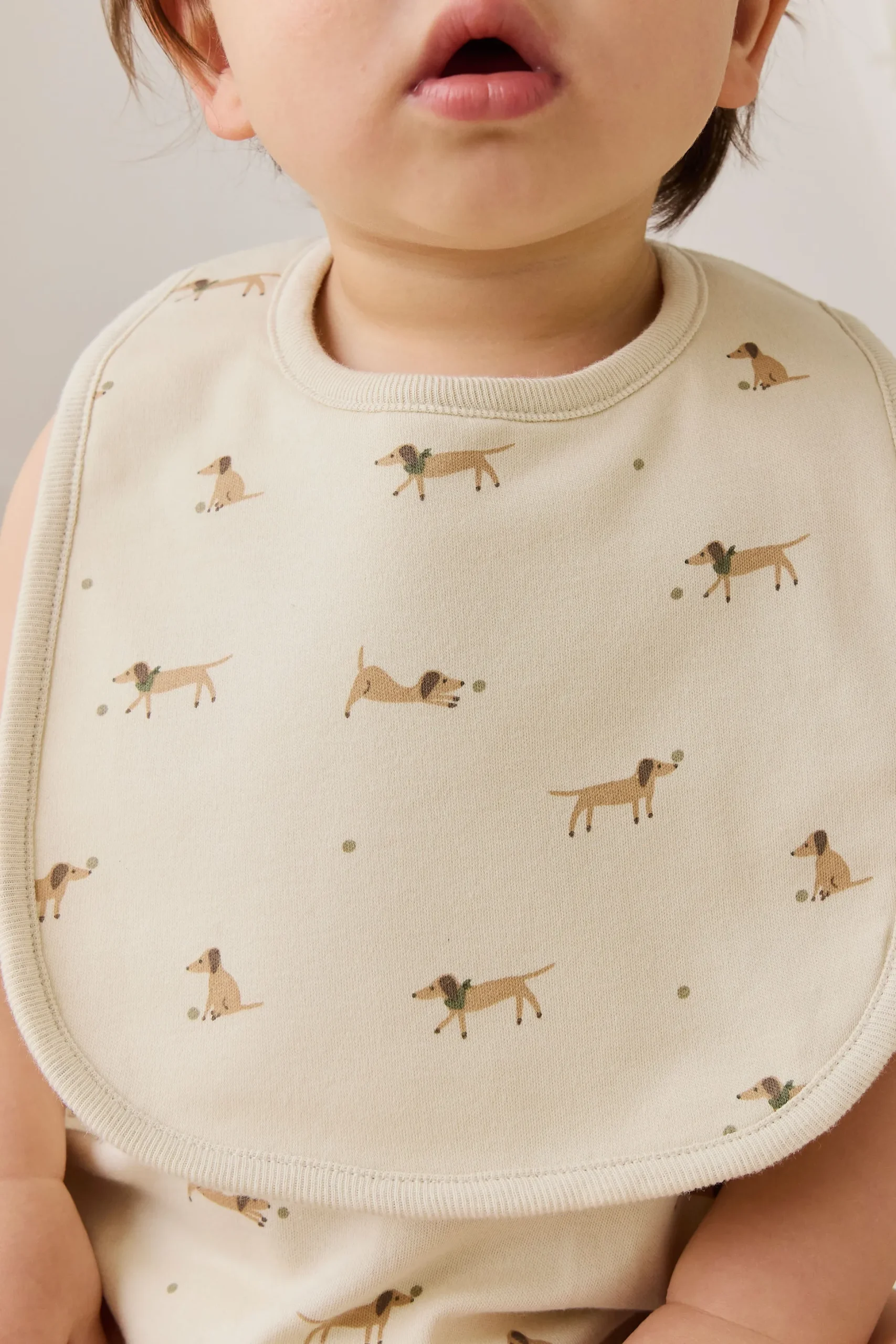 Organic Cotton Bib - Play Ball Cassava