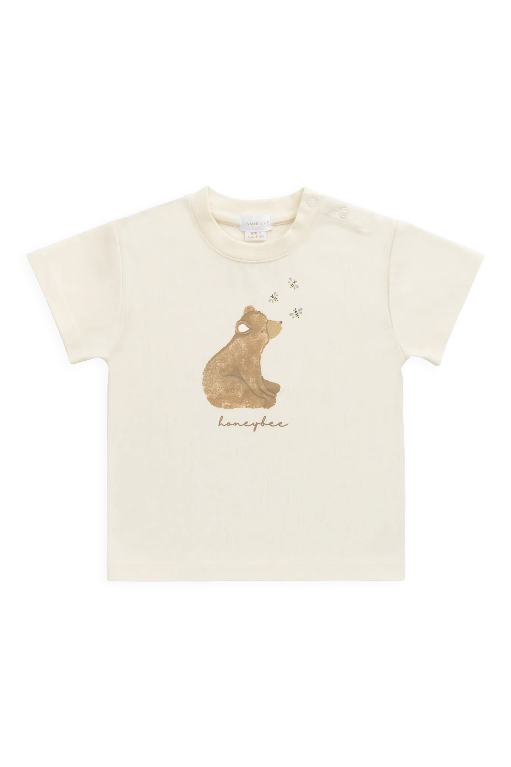 Organic Cotton Bjorn Tee - Cloud Honeybee Bear
