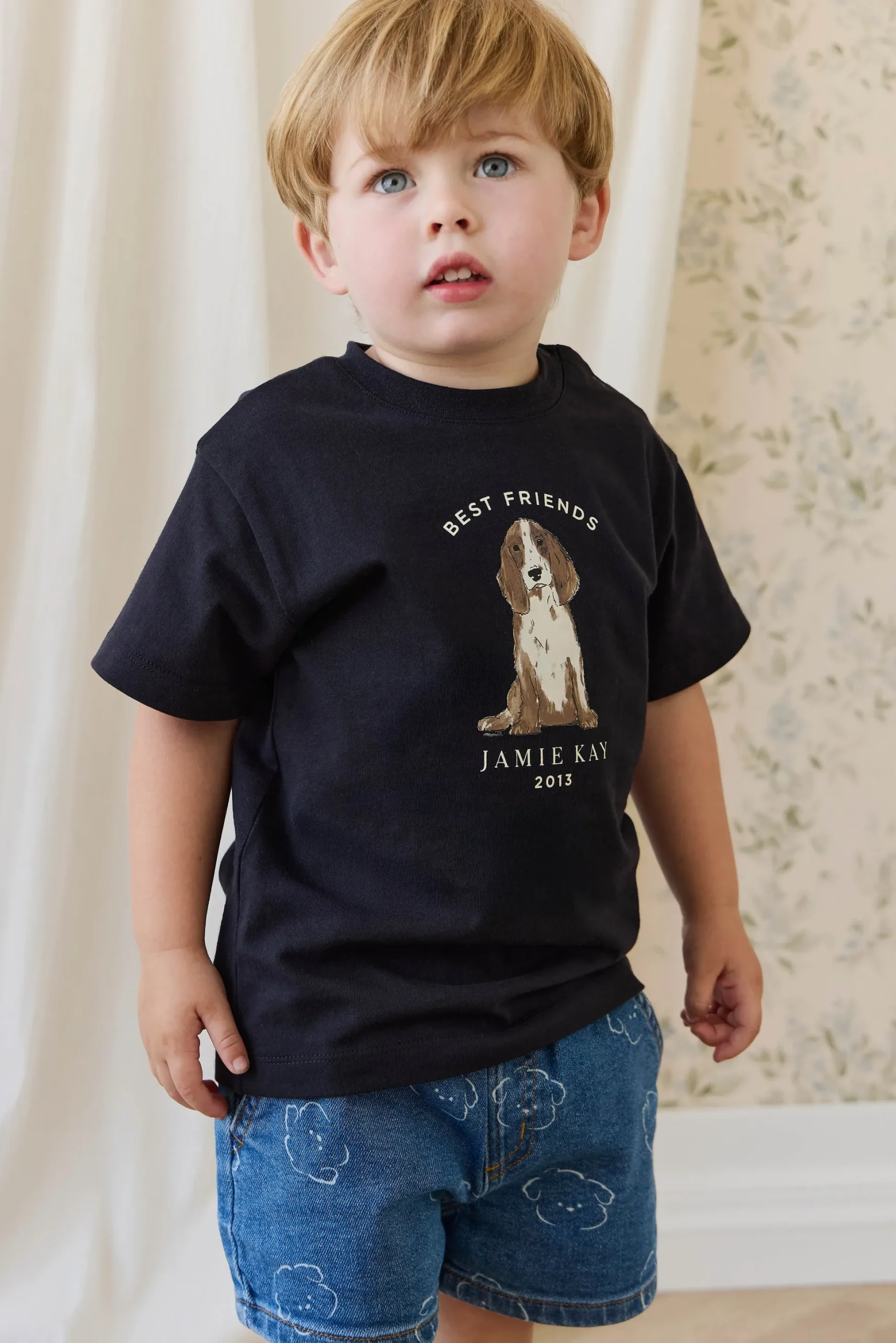 Organic Cotton Bjorn Tee-Dark Navy Best Friends