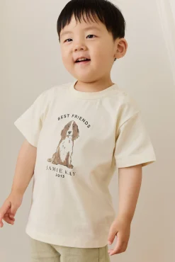 Organic Cotton Bjorn Tee - Parchment Best Friends