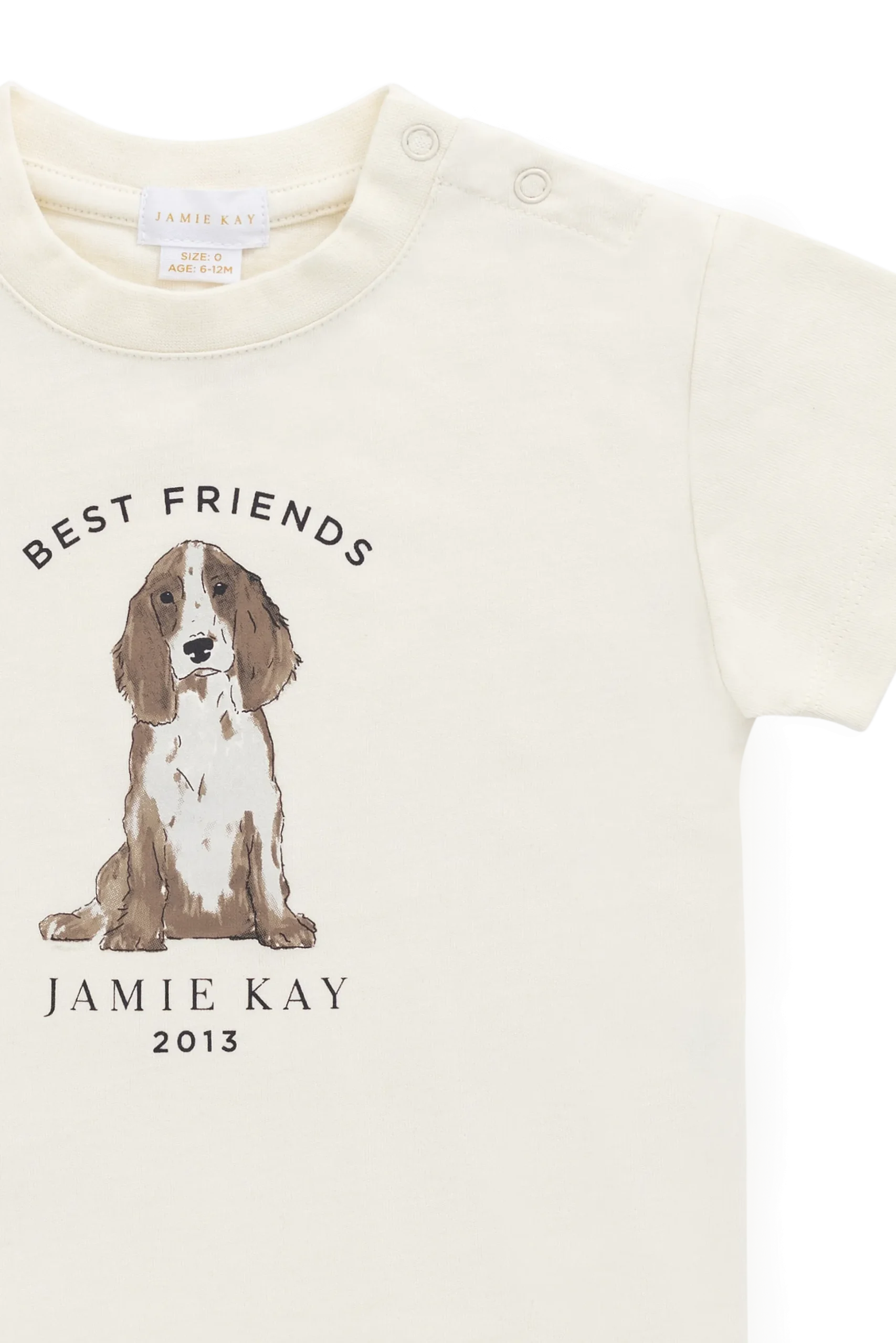 Organic Cotton Bjorn Tee - Parchment Best Friends