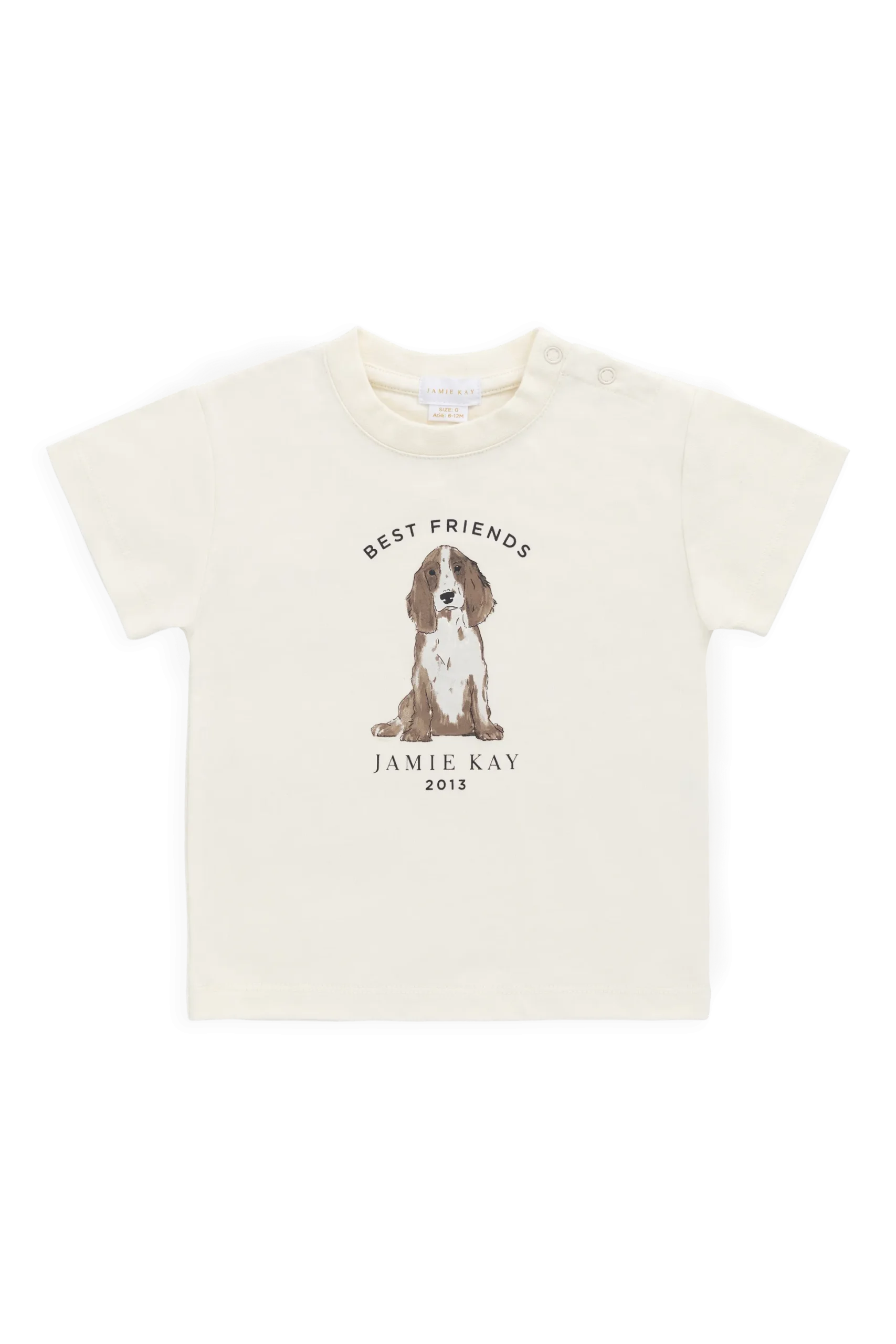 Organic Cotton Bjorn Tee - Parchment Best Friends