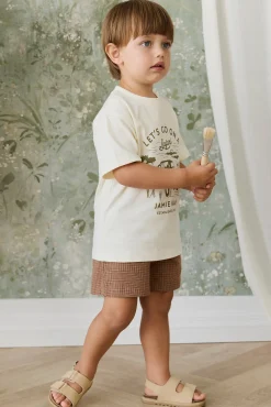 Organic Cotton Bjorn Tee - Parchment Safari Truck