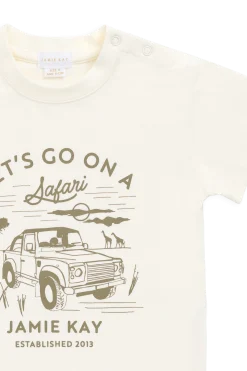 Organic Cotton Bjorn Tee - Parchment Safari Truck