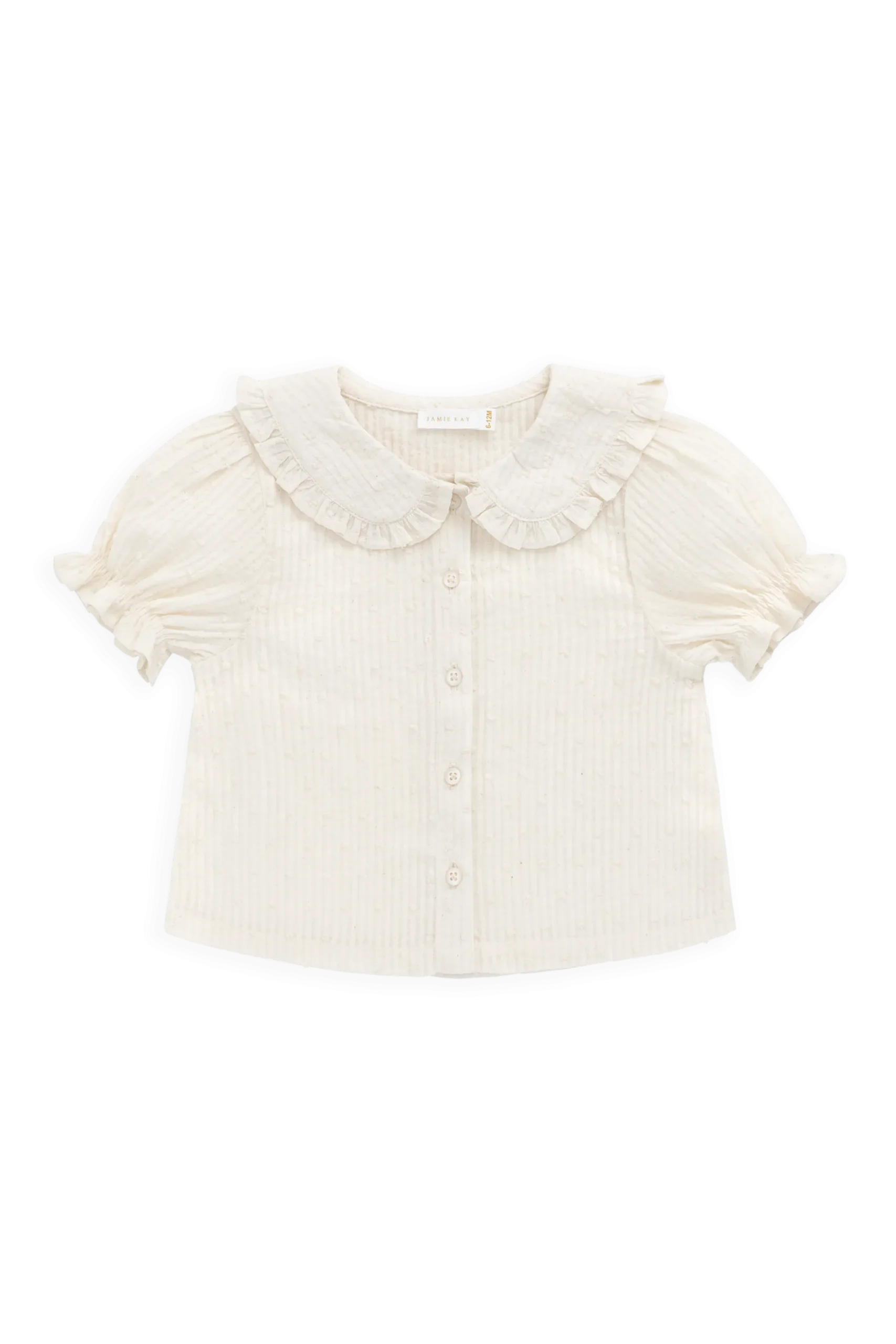 Organic Cotton Bowie Blouse-Parchment