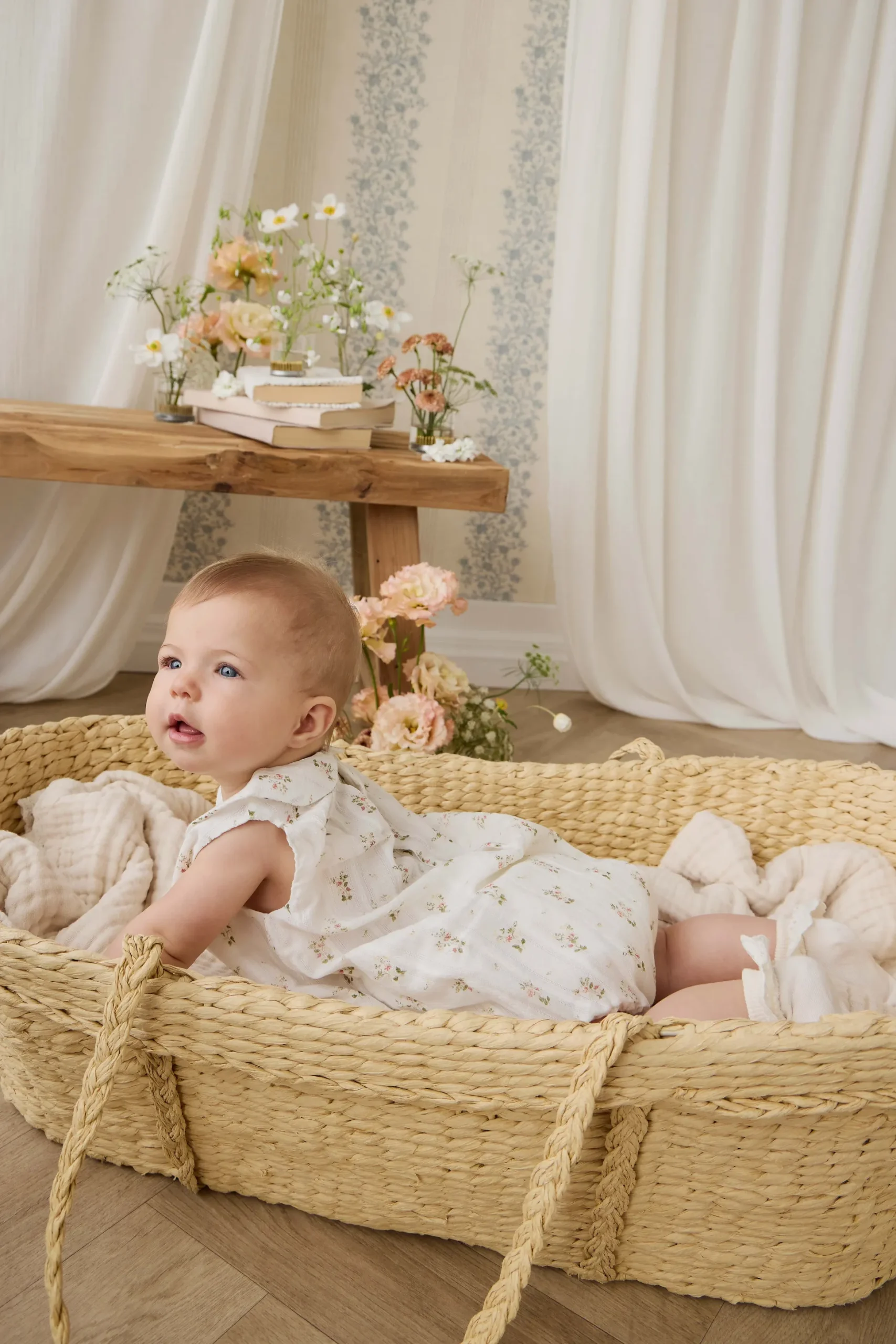 Organic Cotton Brynlee Playsuit - Josepha Egret