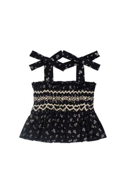 Organic Cotton Carine Top - Maisie Navy